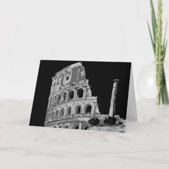 Black & White Colosseum Card