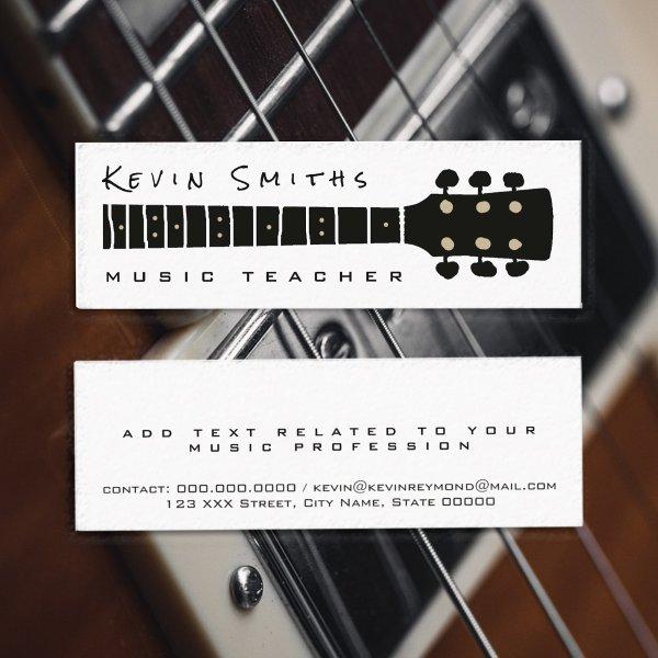 Black / White Cool and Modern Music Teacher Mini