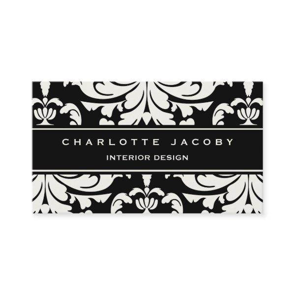 Black & White Damask Brocade Professional Style
