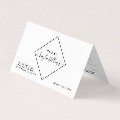 Black & White Diamond Appointment Cards