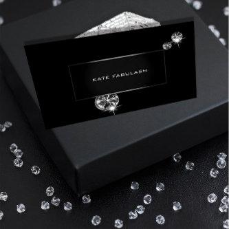 Black White Diamond Fashion Stylist Beauty
