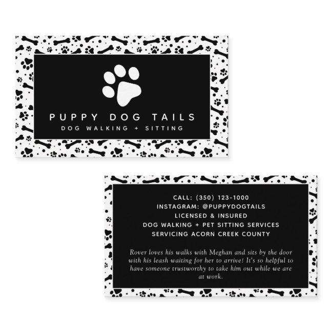 Black White Dog Walker Pet Sitter