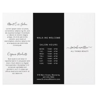 Black White Elegant Business Trifold Brochure