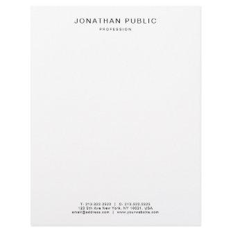 Black White Elegant Modern Minimalist Template Letterhead