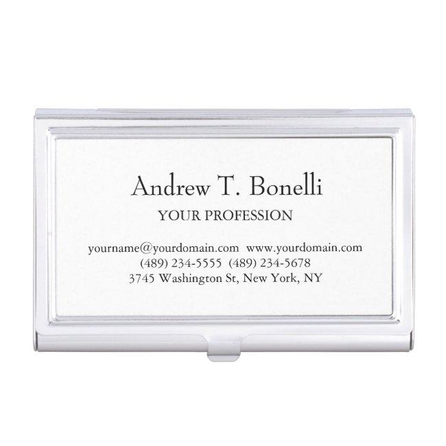 Black White Elegant Plain Simple Case
