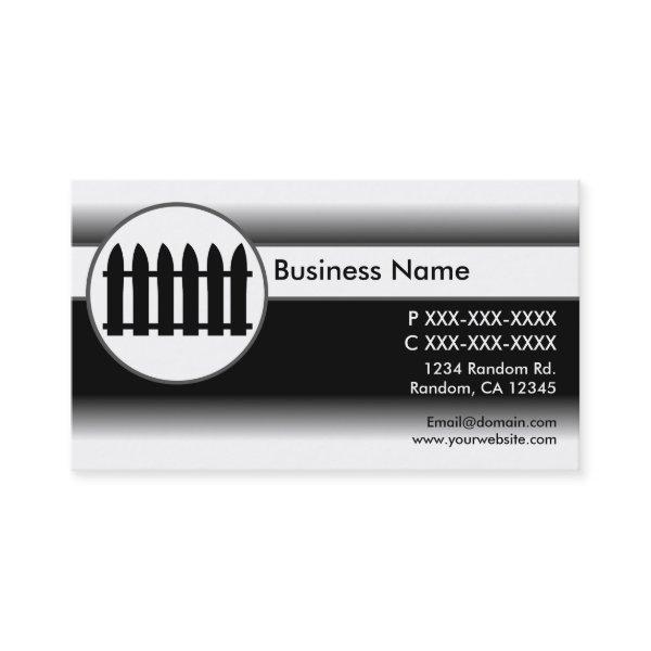 Black white fade picket fence