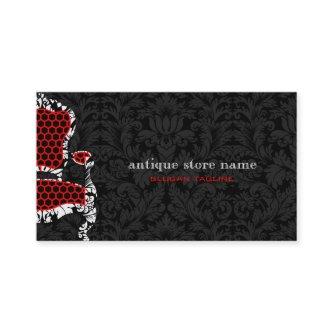 Black & White Flower Damasks With Antiques Chair 2