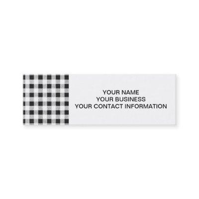 Black White Gingham Pattern Mini