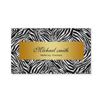 Black & White Gold Zebra Pattern