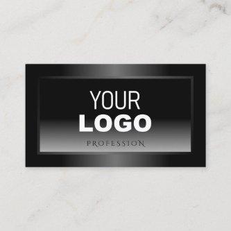 Black White Gradient Decor Frame Logo Professional