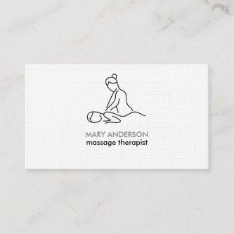 Black White Gray Massage Therapy Masseuse Spa