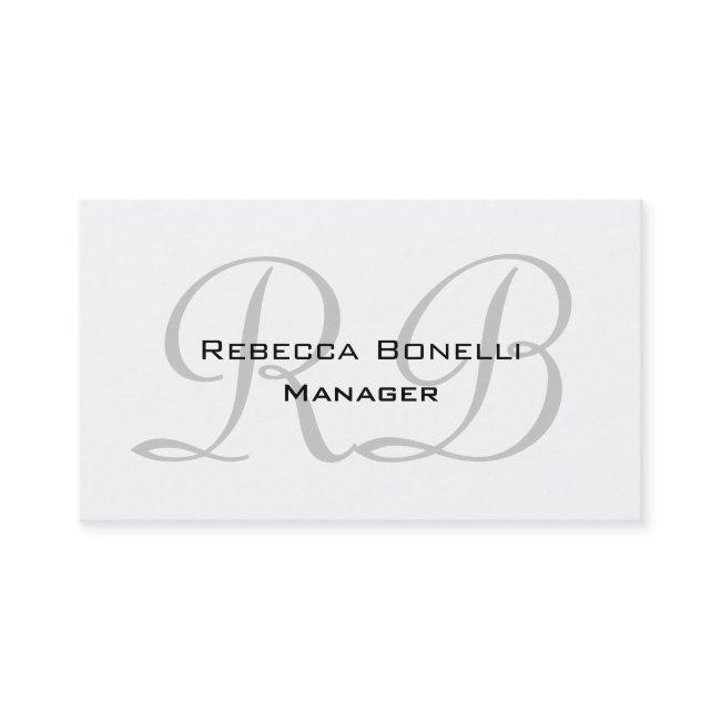 Black White Gray Script Monogram