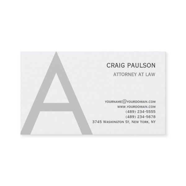 Black White Grey Monogram Attorney