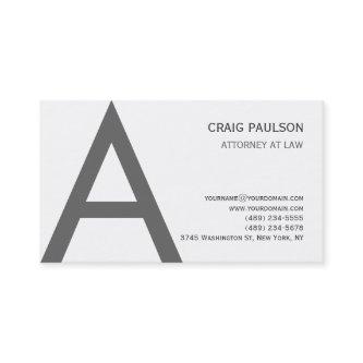 Black White Grey Monogram Attorney