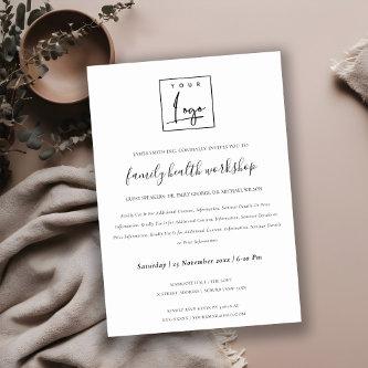 BLACK &  WHITE KRAFT YOUR LOGO WORKSHOP GALA EVENT INVITATION