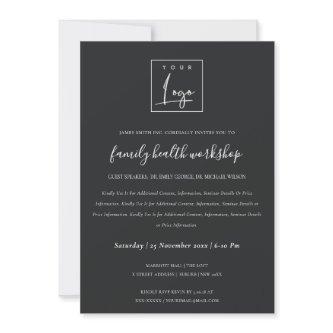 BLACK &  WHITE KRAFT YOUR LOGO WORKSHOP GALA EVENT INVITATION