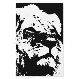 Black & white lion pop art stationery