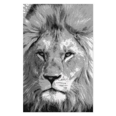 Black White Lion Stationery