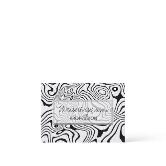 Black White liquid swirl Abstract Design