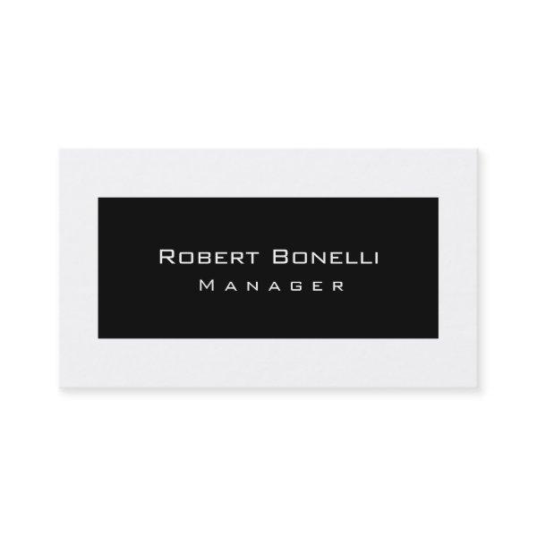 Black White Manager Modern Plain