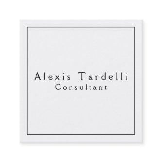 Black & White Minimalist Modern Professional Square