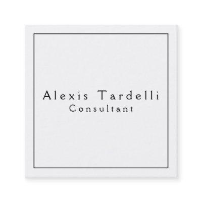 Black & White Minimalist Modern Professional Square