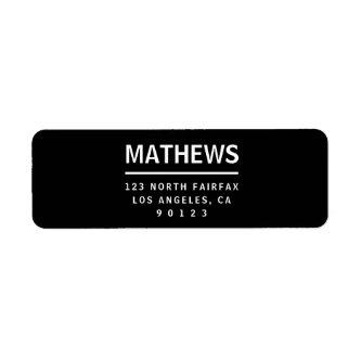 Black & White | Modern Bold Return Address Label