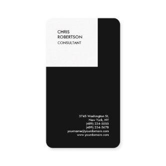Black White Modern Minimalist Plain