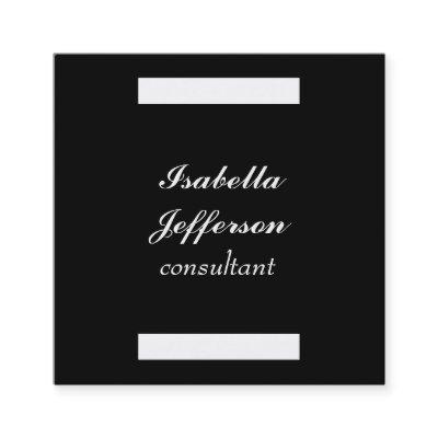 Black White Modern Minimalist Professional Elegant Square
