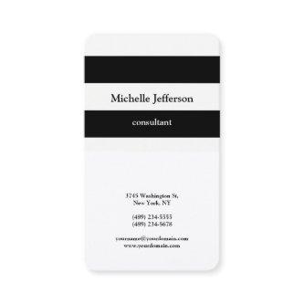 Black White Modern Minimalist Professional Stylish