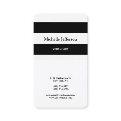 Black White Modern Minimalist Professional Stylish