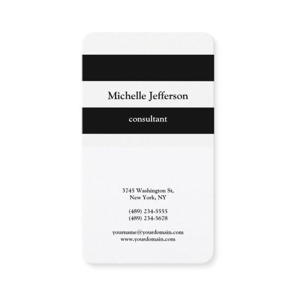 Black White Modern Minimalist Professional Stylish