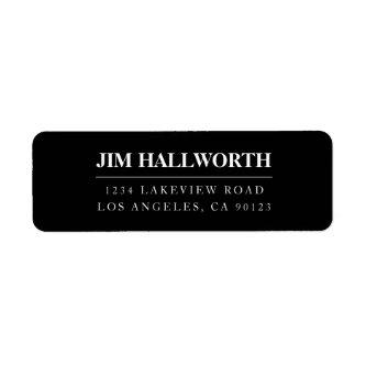Black & White Modern Return Address Label