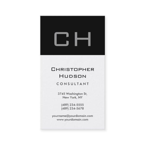 Black White Monogram Consultant