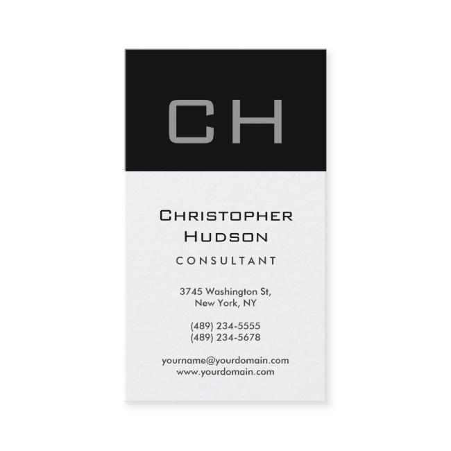 Black White Monogram Consultant
