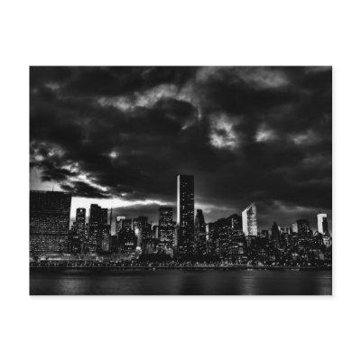 Black & White New York City Postcard