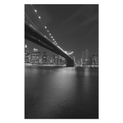 Black White New York City Skyline Stationery