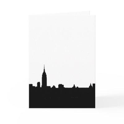 Black & White New York Silhouette Card