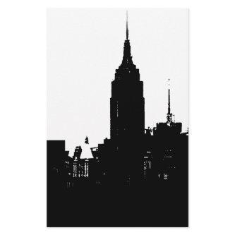 Black White New York Silhouette Stationery