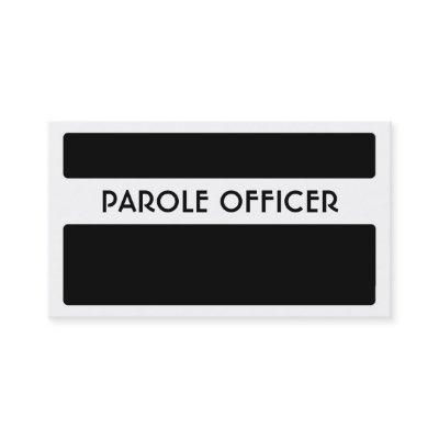 Black white Parole Officer