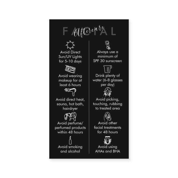 Black White Pink Physical Printed Facial Aftercare
