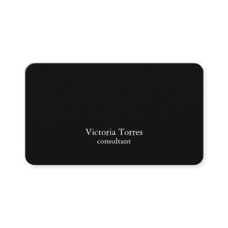 Black & White Plain Creative Modern Consultant
