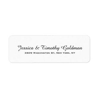 Black & White Plain Elegant Modern Trendy Family Label