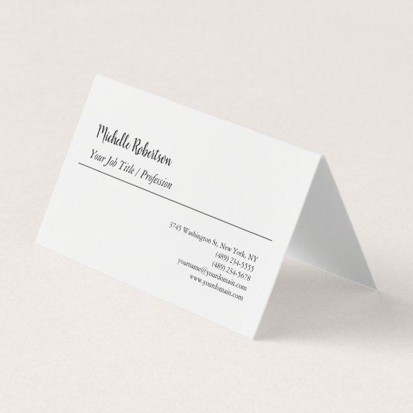 Black White Plain Minimalist Personalized
