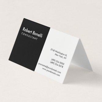 Black White Plain Modern Consultant