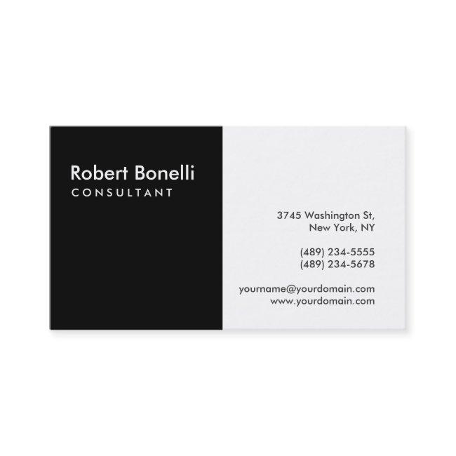 Black White Plain Modern Consultant