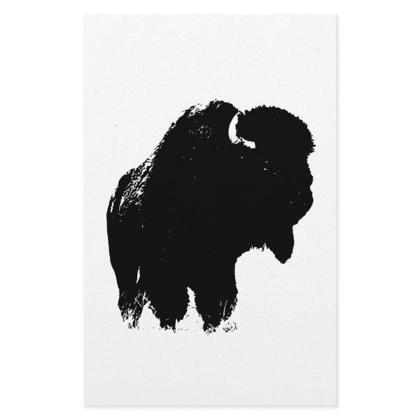 Black & White Pop Art Bison Buffalo Stationery