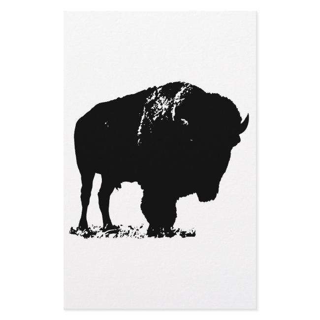 Black & White Pop Art Bison Buffalo Stationery