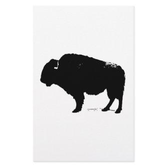 Black & White Pop Art Buffalo Bison Stationery