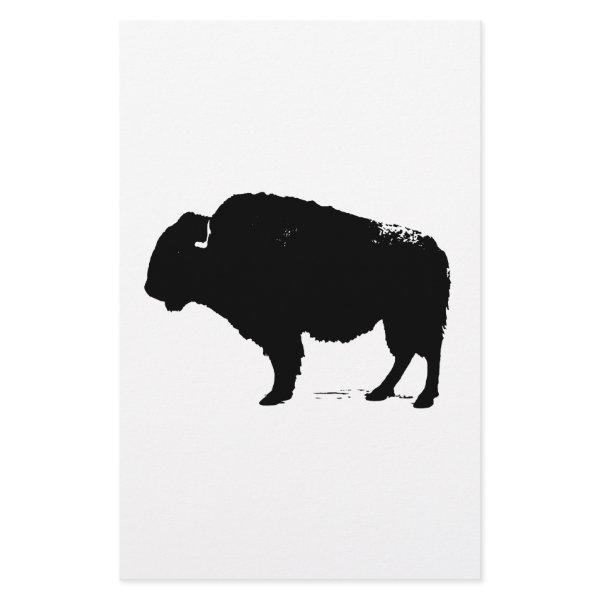 Black & White Pop Art Buffalo Bison Stationery